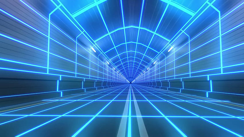 อุโมงค์วนรอบ 80s ย้อนยุค ตรอน อนาคต โครงลวด อาร์เคด ถนน รถไฟใต้ดิน นีออน เรืองแสง พื้นหลังเคลื่อนไหว - VideoBlocks วอลล์เปเปอร์ HD