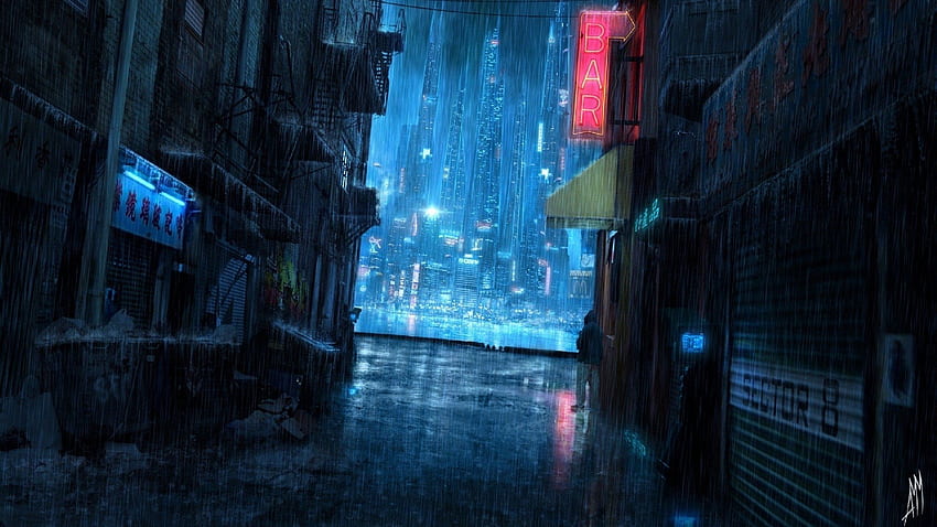 Regen, City / und Mobile &, Rainy City Street HD-Hintergrundbild