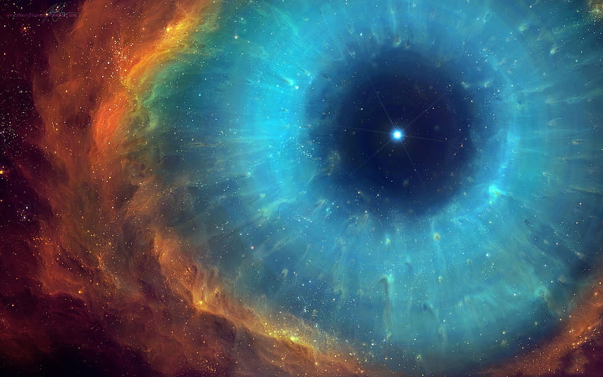 Oko na Wszechświat. Oko, Przestrzenie i Wszechświat, Mgławica Oko Boga Tapeta HD