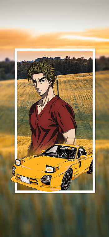 InitialD-03 - Initial D anime cel matching background