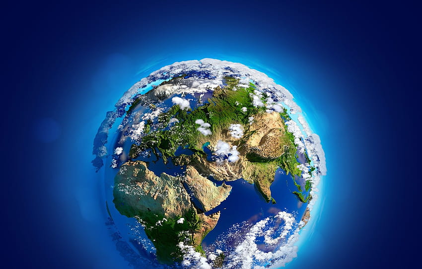 ziemia, planeta, świat, terra, nasza planeta, WORLD 3D, nasz glob, planeta świat, nasza ziemia, niebieski punkt dla , sekcja космос - Tapeta HD