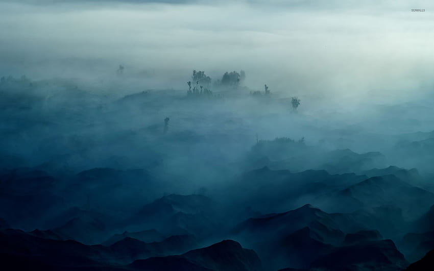 Foggy hills - Nature HD wallpaper