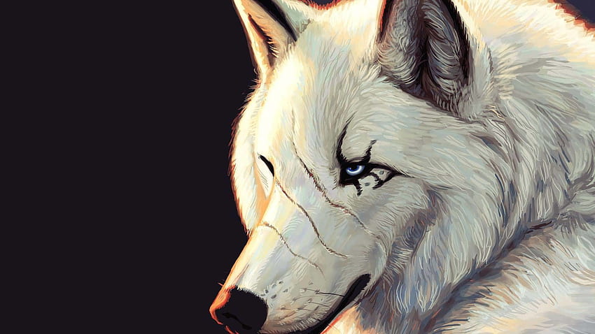 Wolf for iPhone, Cute Drawn Wolf HD wallpaper