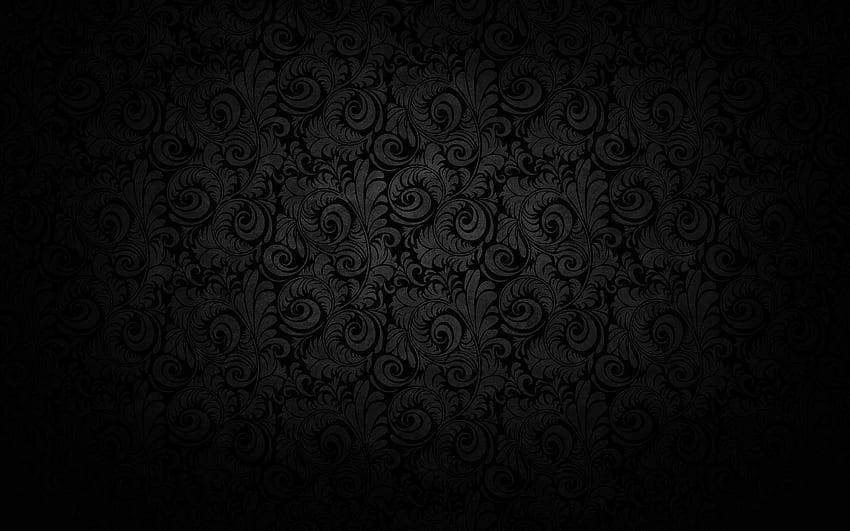 Damask, Black Damask HD wallpaper