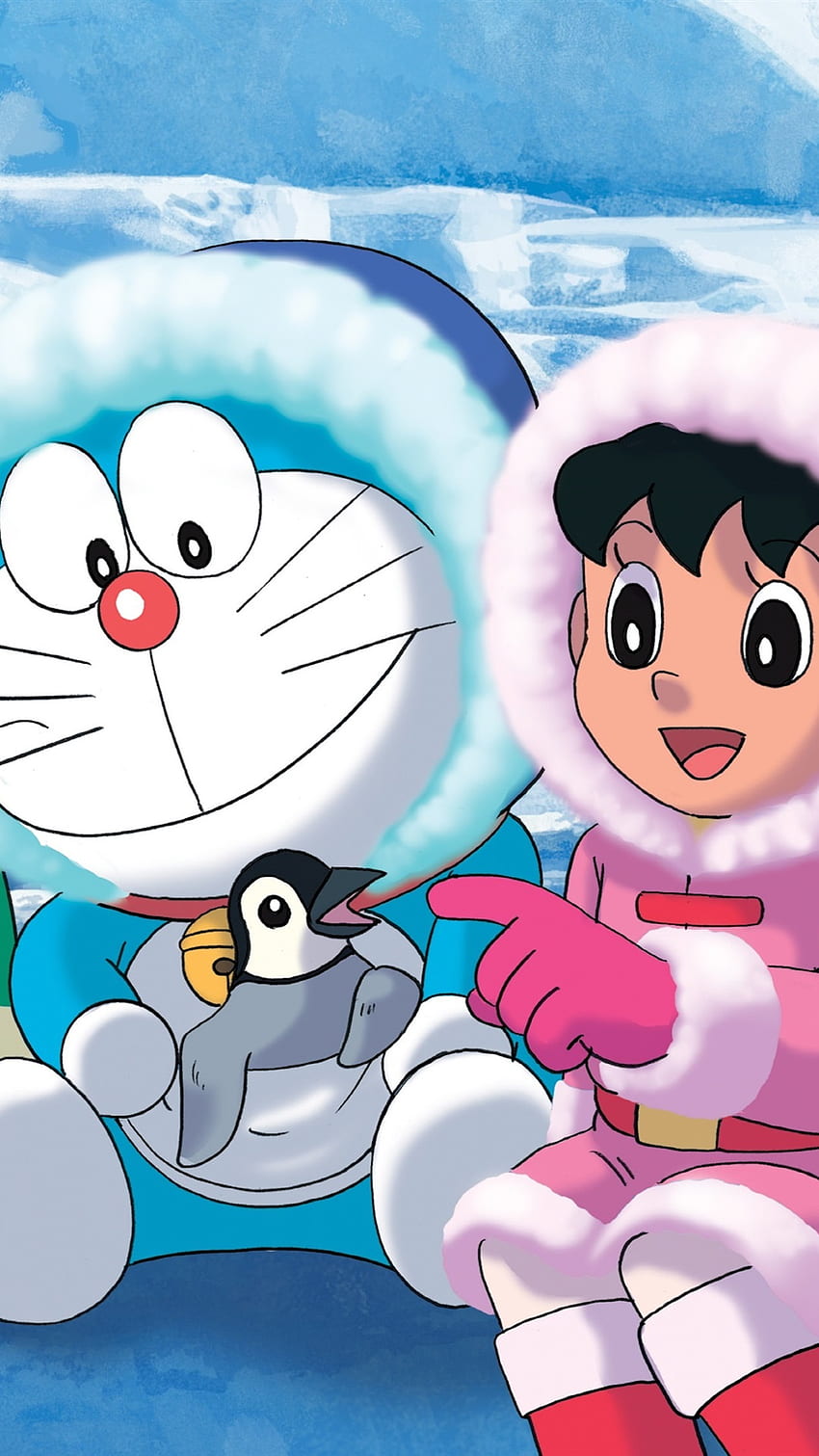 Doraemon, Antarctica Cold, Snow, Penguins IPhone 8 7 6 HD phone wallpaper |  Pxfuel