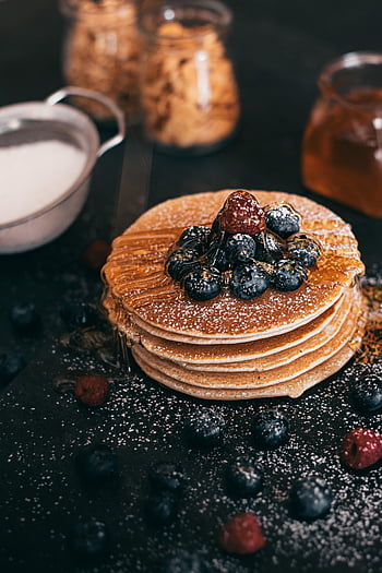 Yummy Looking, stack, yummy, berries, fruit, pancakes, syrup HD ...