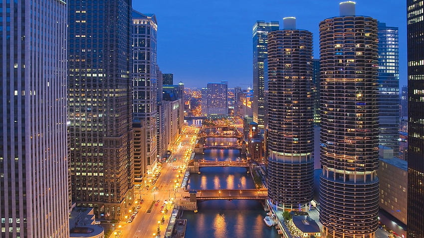 Downtown, Chicago, Illinois, Usa HD wallpaper
