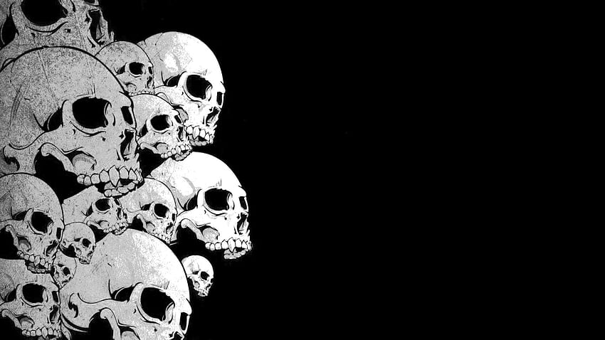 Skeleton Head, Trippy Skull HD wallpaper