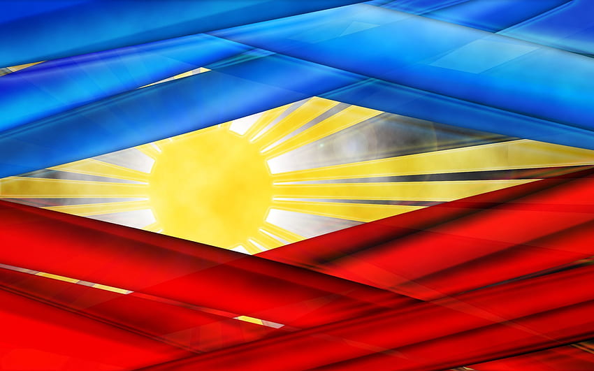Philippines Flag, Abstract Flag HD wallpaper