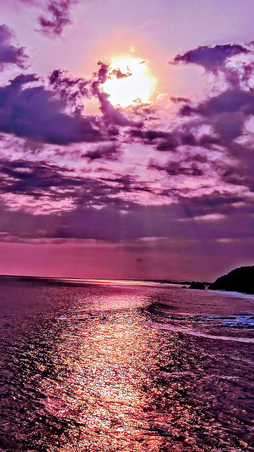 Lofi Beach Sunset, cloud, sky HD phone wallpaper