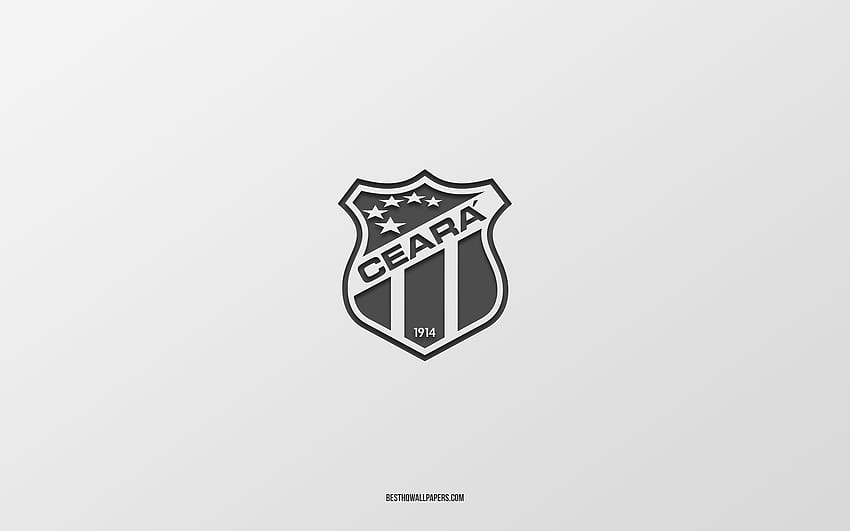 Ceara SC, bianco, squadra di calcio brasiliana, emblema Ceara SC, Serie A, Fortaleza, Brasile, calcio, logo Ceara SC Sfondo HD