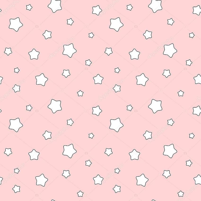 Pink Stars Bedroom Wallpaper  TenStickers