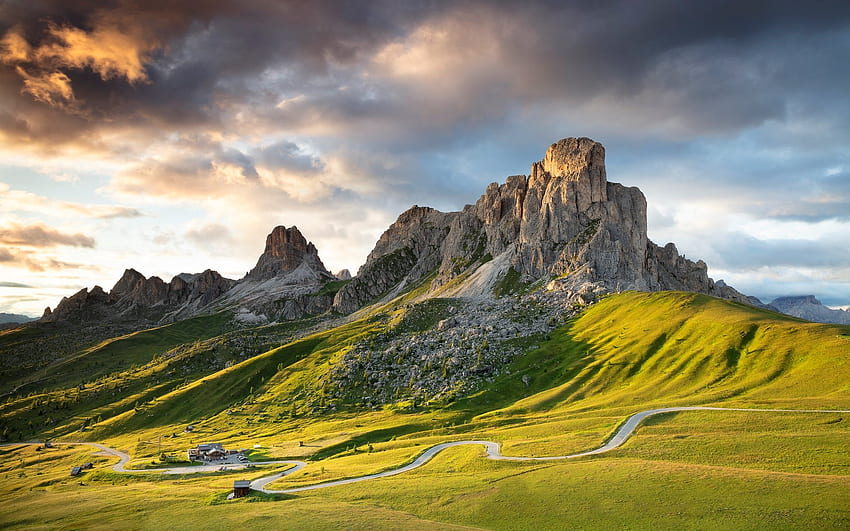 Dolomites, Italy, Alps, Dolomites, Italy, mountains HD wallpaper