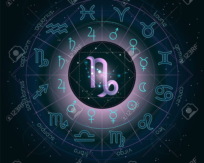 Tanda Zodiak Dan Konstelasi CAPRICORN Dengan Lingkaran Horoskop [] untuk , Ponsel & Tablet Anda. Jelajahi Latar Belakang Capricorn. Capricorn, Capricorn, Latar Belakang Capricorn Wallpaper HD
