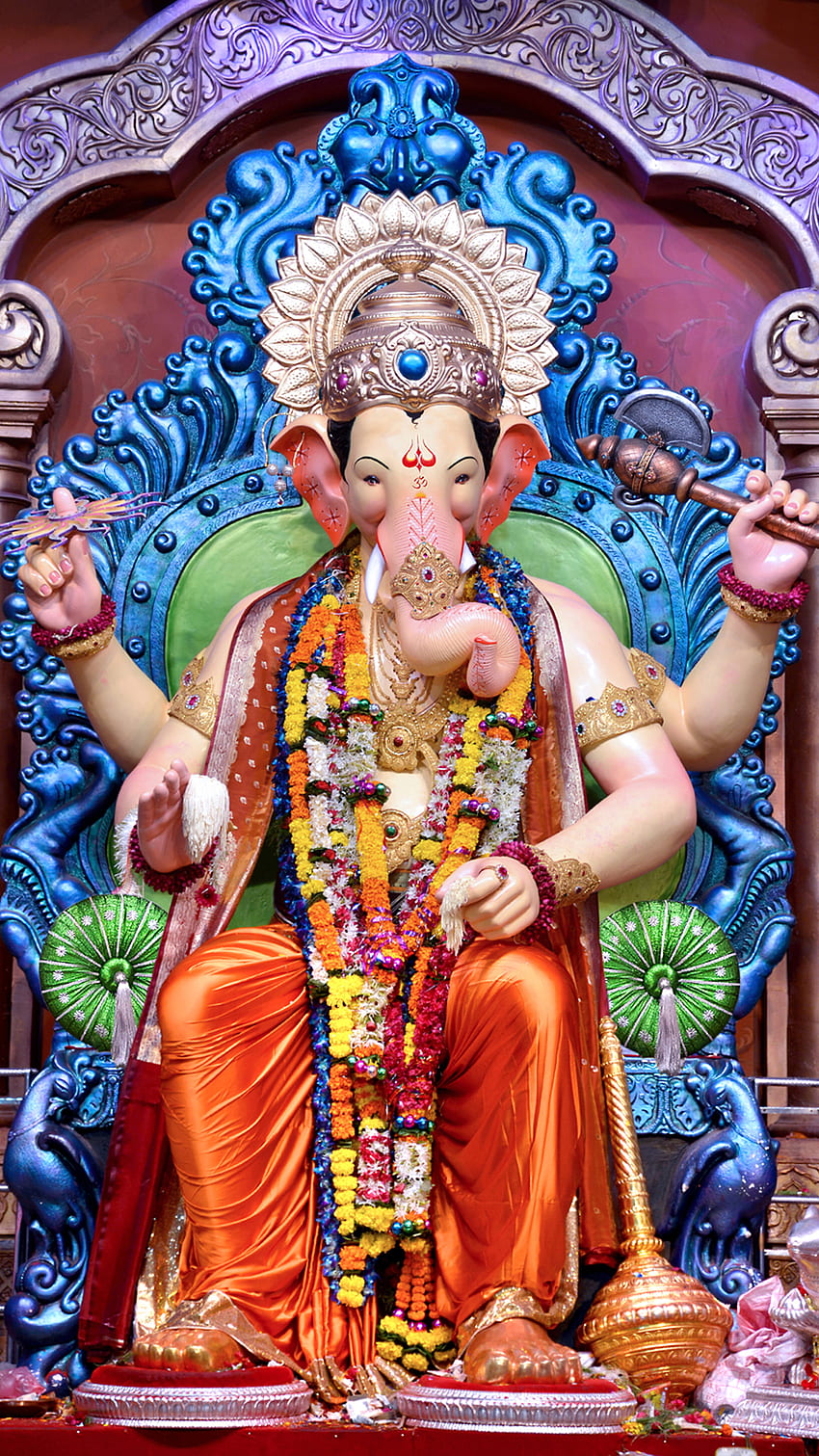 Ganpati Bappa, Ganeshji, Lord Ganesha, God, Bhakti HD phone wallpaper
