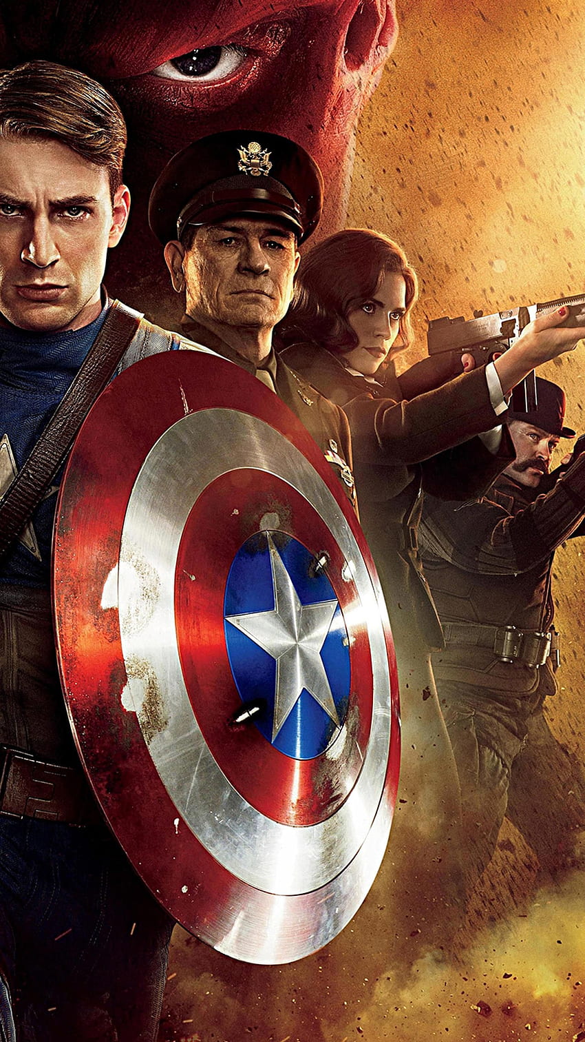 Captain America: The First Avenger (2011) Phone . Moviemania. Captain america , Captain america, Avengers poster HD phone wallpaper