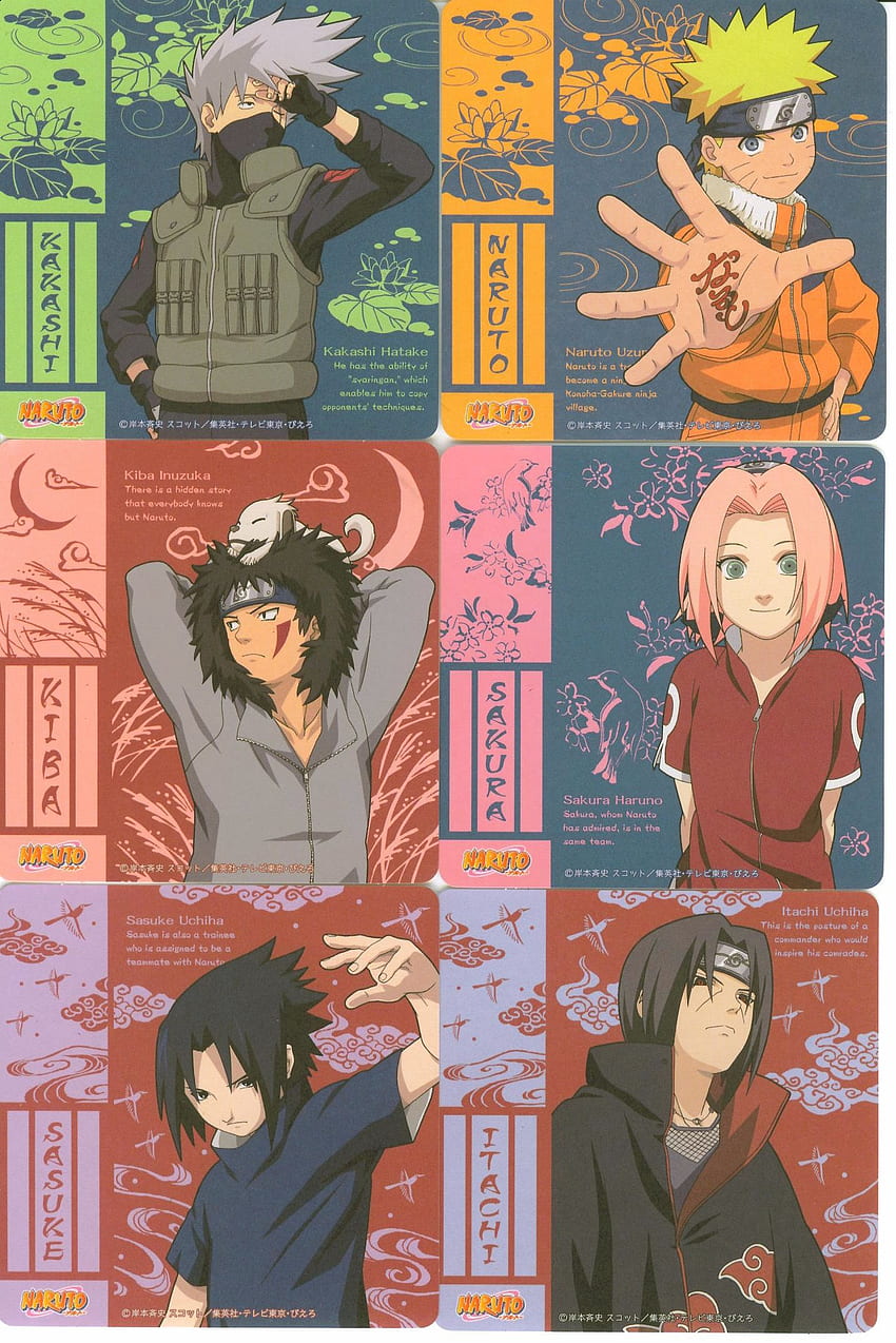 Kakashi, Naruto, Kiba, Sakura, Sasuke, Itachi Card -, Itachi und Kakashi Hatake HD-Handy-Hintergrundbild