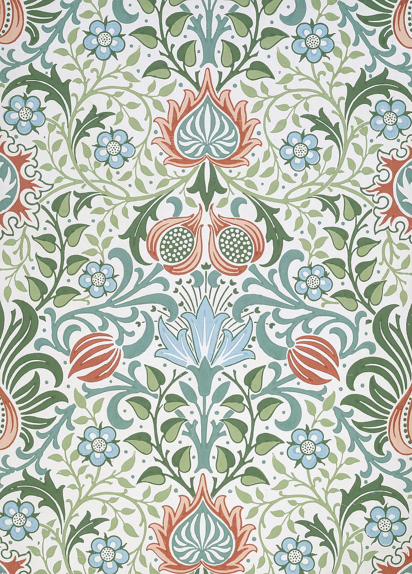 Episches Poster mit persischem Design von William Morris. William Morris HD-Handy-Hintergrundbild