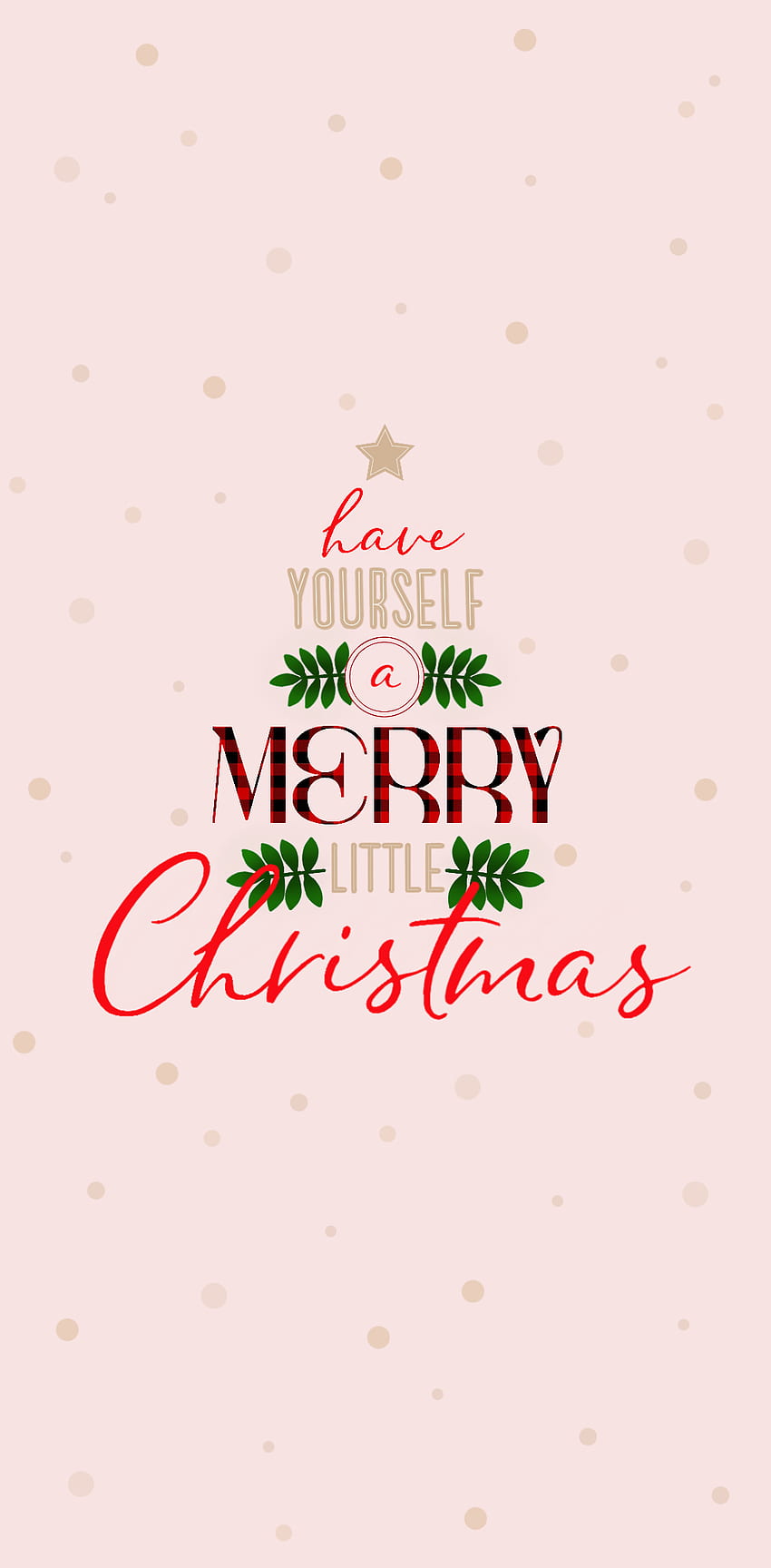 Merry little Christmas, typography, art, pink, seasonal, winter, cute ...