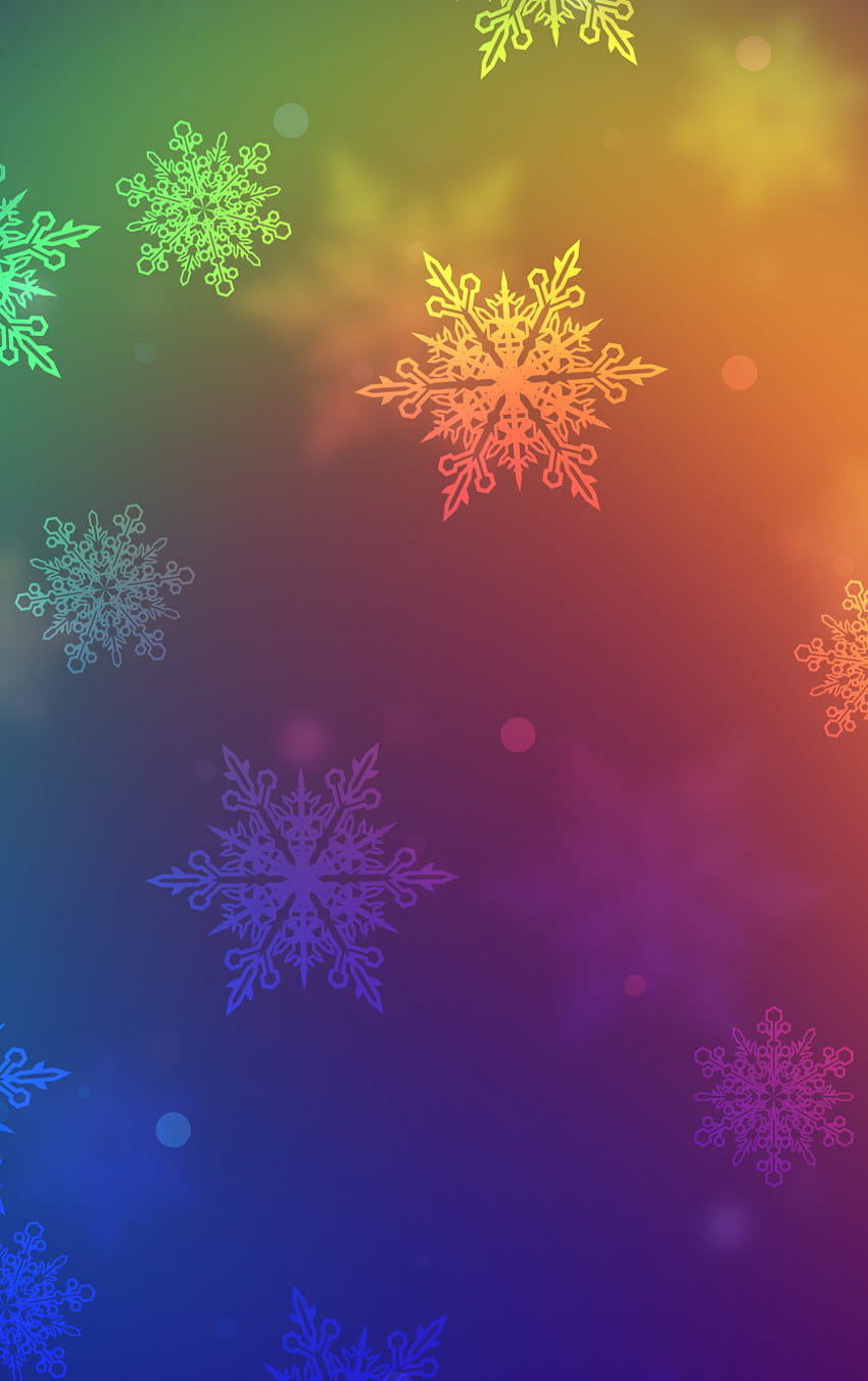 Abstract, colorful, snowflakes , , iPhone 5, iPhone 5S, iPhone 5C, iPod Touch, Purple Snowflake iPhone HD phone wallpaper
