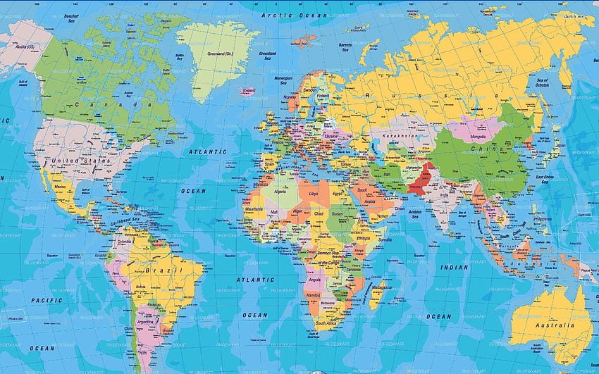 Континенти Карта на света W Континенти, карта на света на National Geographic HD тапет