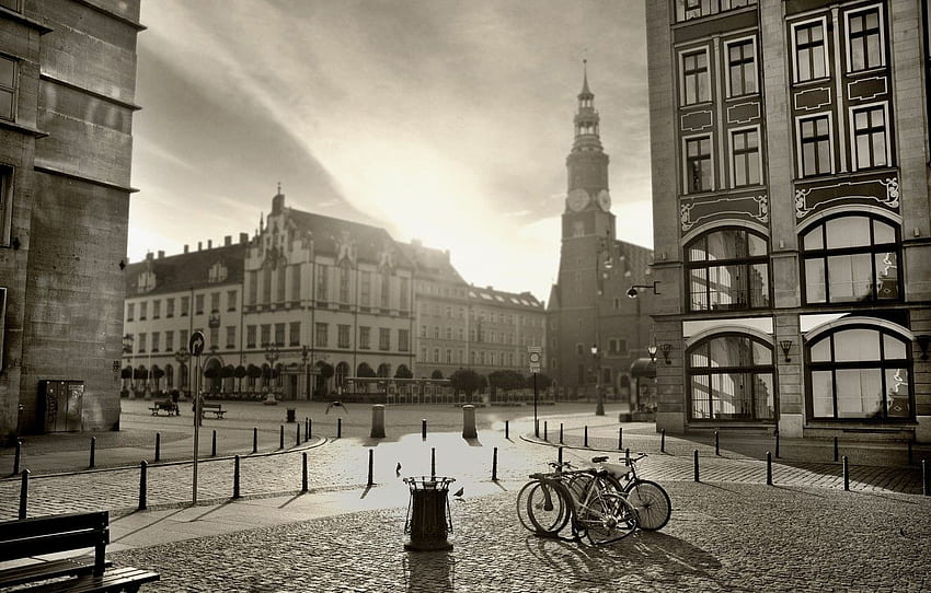 la ciudad, , blanco y negro, edificio, área, Paisaje urbano en blanco y negro fondo de pantalla