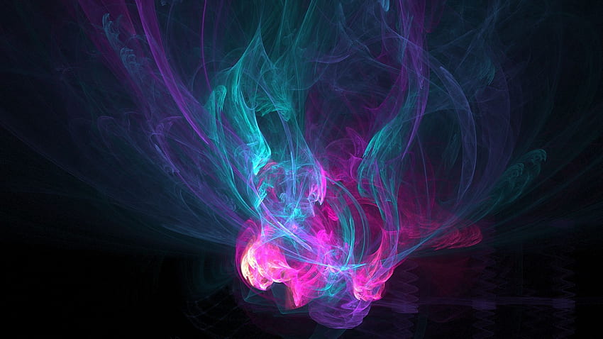 Abstract blue purple art digital . Smoke , Cool background, Abstract, Purple Turquoise HD wallpaper