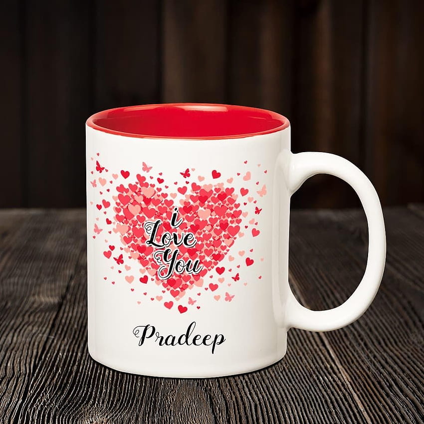 ซื้อ Huppme I Love You Pradeep Personalized Inner Red, I Love Coffee วอลล์เปเปอร์โทรศัพท์ HD