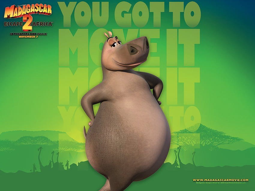 - Madagascar 2, Gloria the Hippo - Movie. HD wallpaper