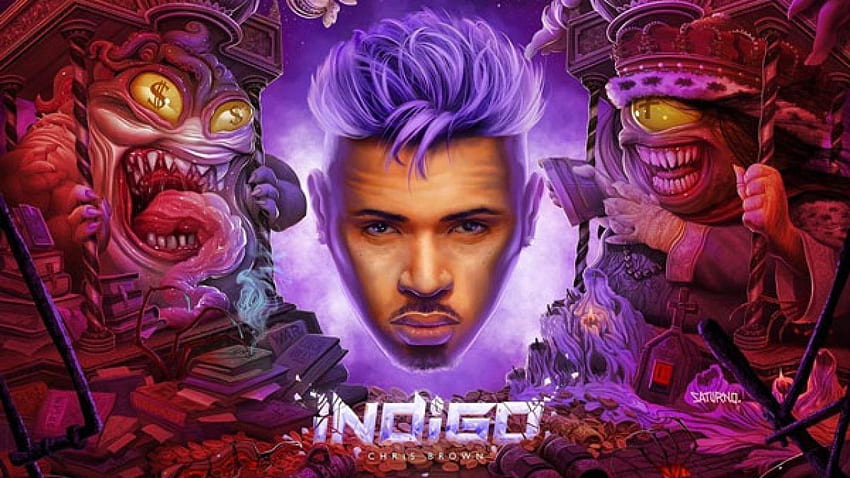 Chris Brown révèle la couverture d'Indigo, Heartbreak On A Full Moon Fond d'écran HD