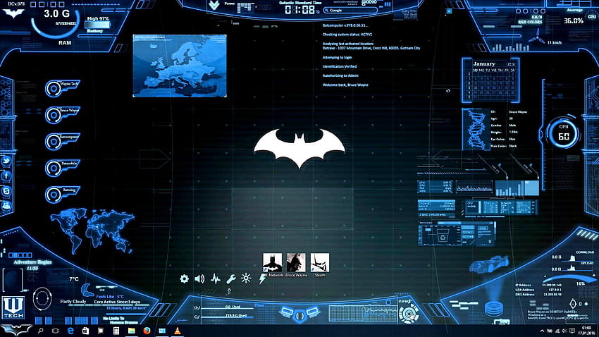 Everyones at least thought of creating a batcomputer for their desktop  right  rRainmeter