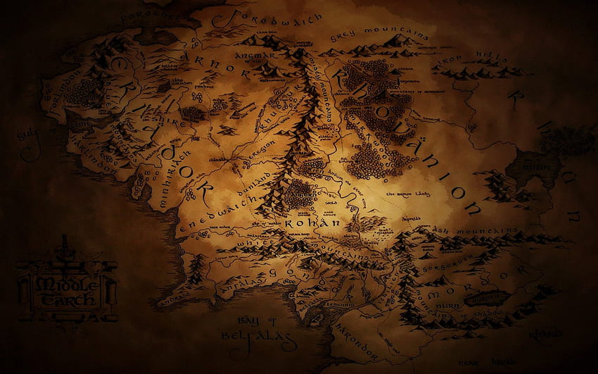 Yüzüklerin Efendisi Haritası, Peter Jackson, Yüzüklerin Efendisi, New-line Sinema, Hobbit HD duvar kağıdı