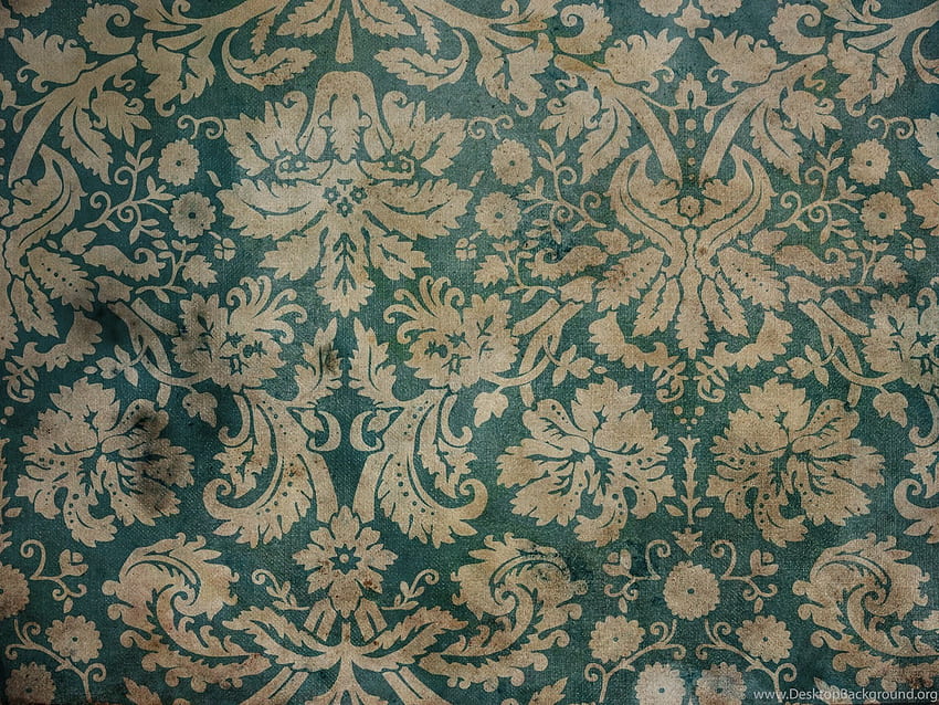 Vintage wiktoriański tło, zielony wiktoriański Tapeta HD