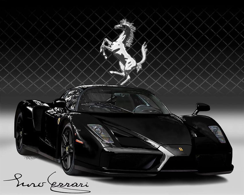 Ferrari Enzo, Ferrari Enzo Hitam Wallpaper HD