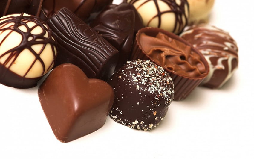 Cioccolatini, dolci, cioccolato, deliziosi, cibo Sfondo HD