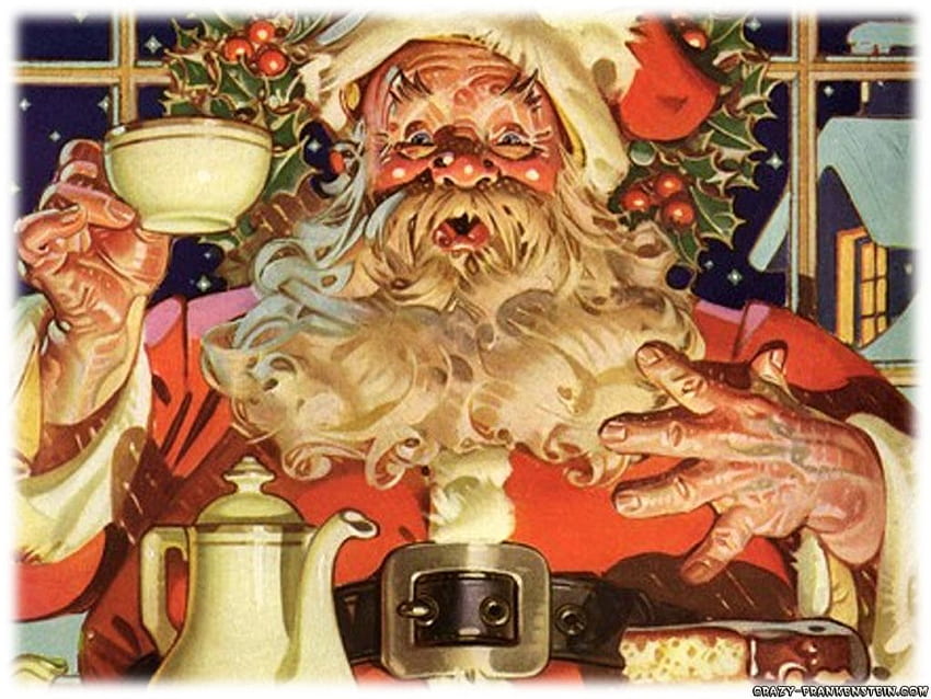 Winter and Christmas. Santa claus , Vintage christmas cards, Santa christmas cards HD wallpaper