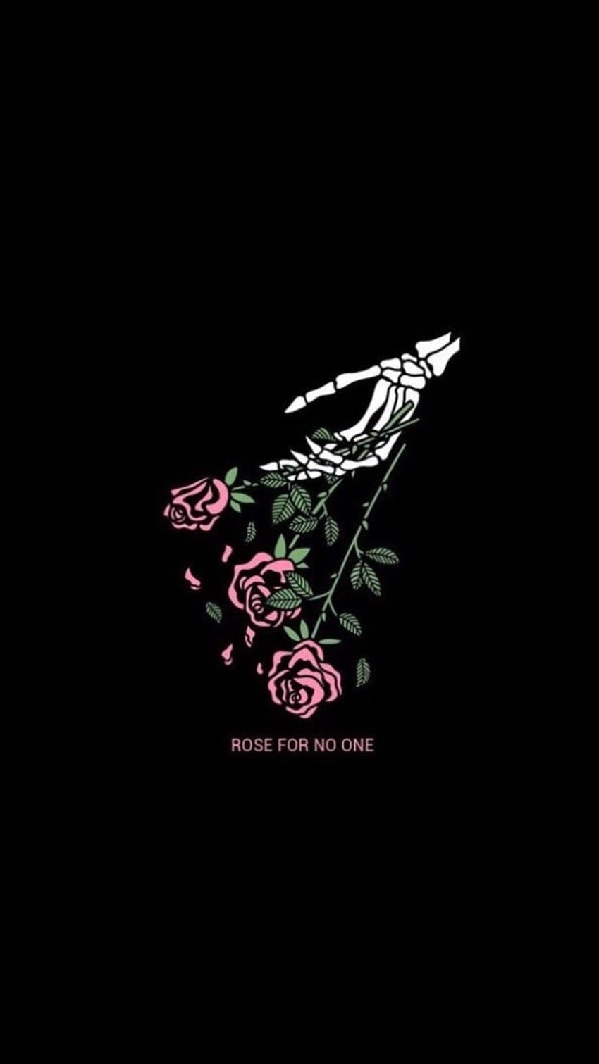 rose, mano scheletrica e arte - Sfondo del telefono HD