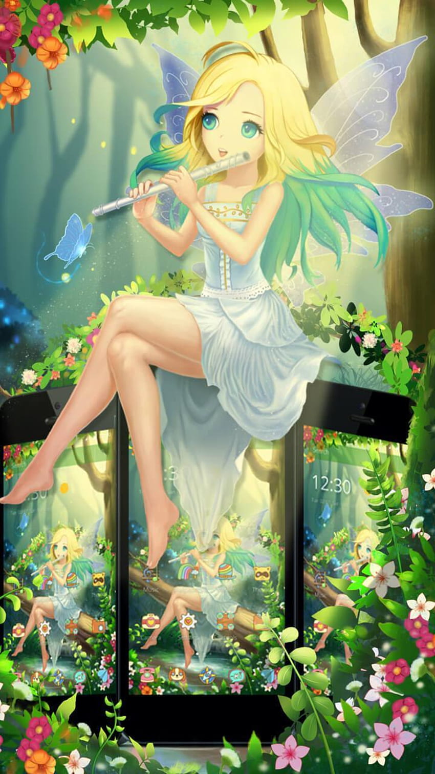 Wallpaper anime girl, fairy, wings, Girls #25228