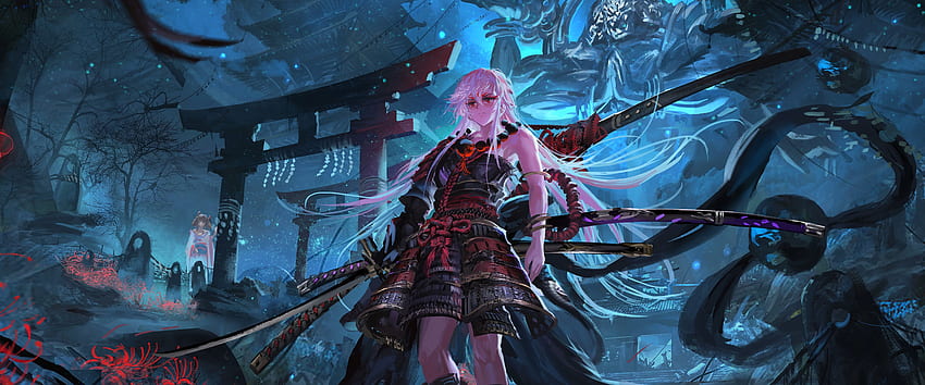 Anime Samurai Kız Katana Fantastik , Samurai HD duvar kağıdı