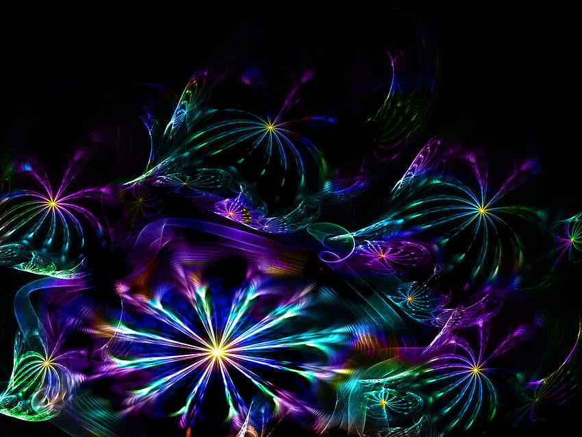 Fogos de artifício multicoloridos, fogos de artifício, legal, multicolorido, bonito papel de parede HD