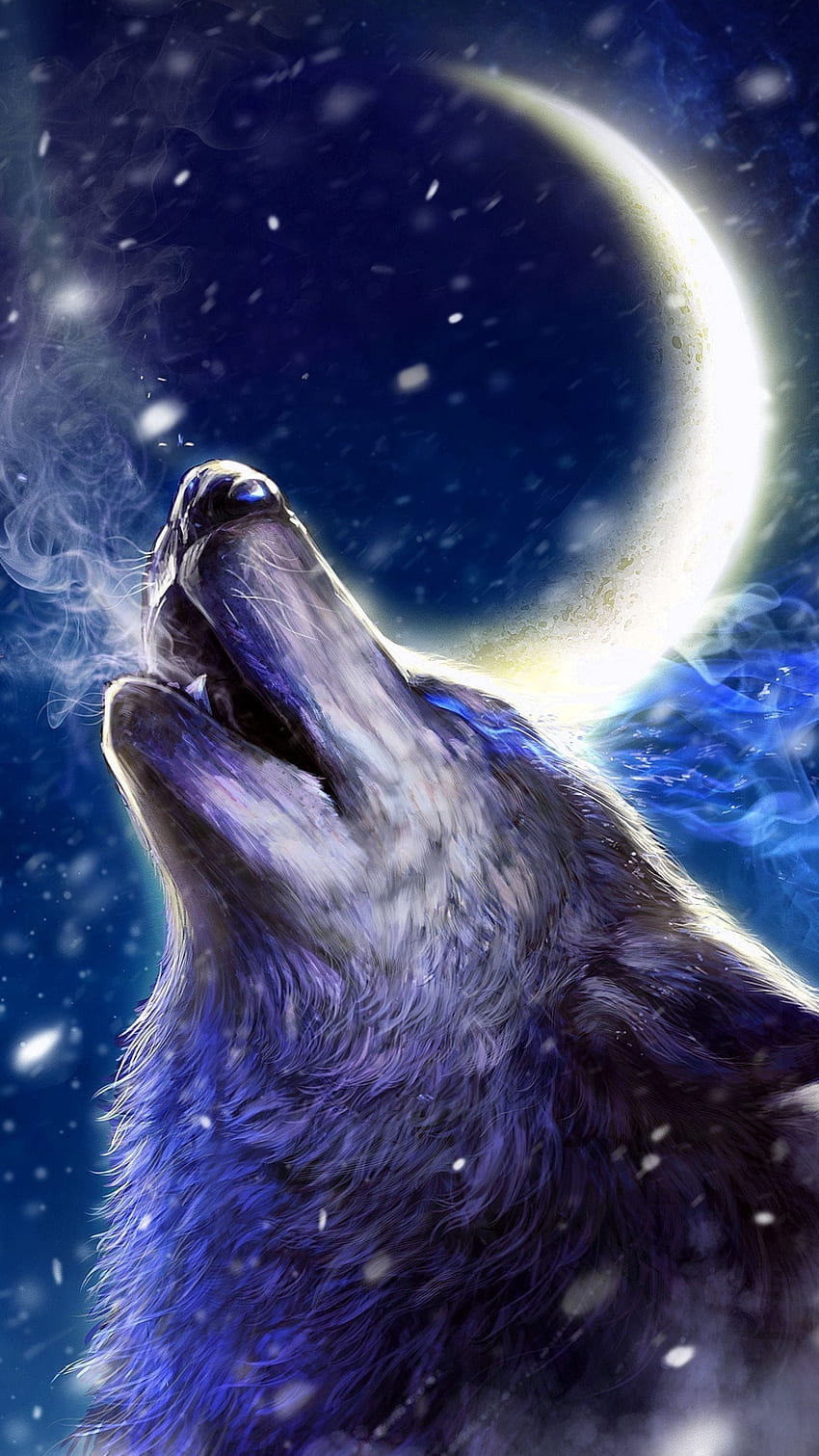 Howling wolf wallpaper by Lugia100  Download on ZEDGE  57f9  Shadow wolf  Wolf images Wolf howling