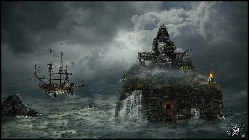 Pirate Island by Miusa on DeviantArt HD wallpaper