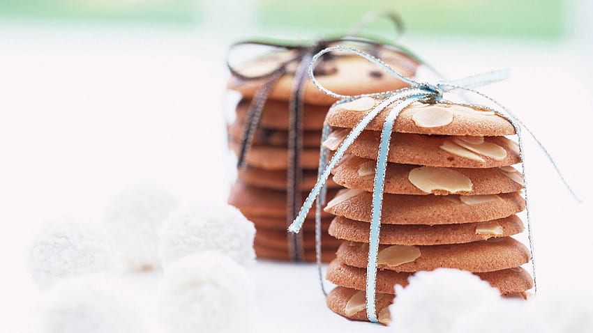 Food, Cookies, Bow, Tape, Stack, Pile HD wallpaper