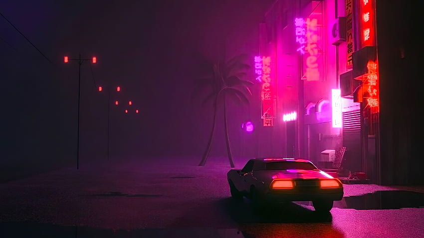 Synthwave, Synth City Tapeta HD