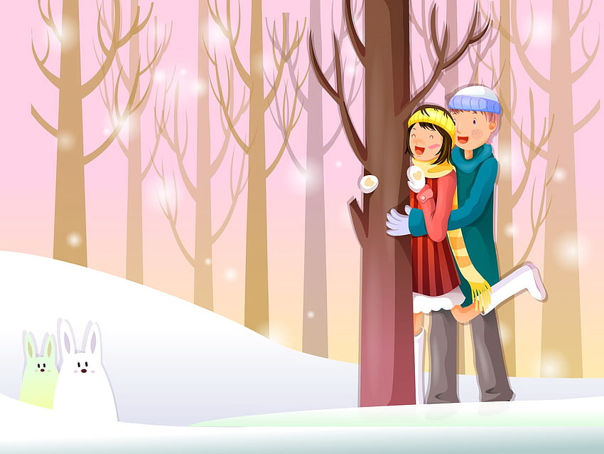 I WONT LET YOU FALL DONT WORRY, cartoon, adorable, fantasy, love HD wallpaper