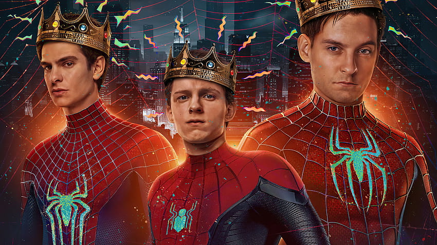 SpiderManNoWayHome Peterparker TobeyMaguire AndrewGarfield TomHolland Spiderverse, Films, , , Contexte et , Spider Man Andrew Garfield Fond d'écran HD