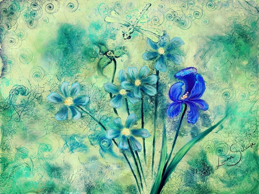 Blue Flowers Blue Flowers Hd Wallpaper Pxfuel