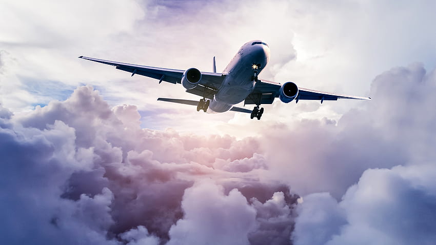 Passenger airplane, sky, thick clouds U , Passenger Aircraft HD wallpaper