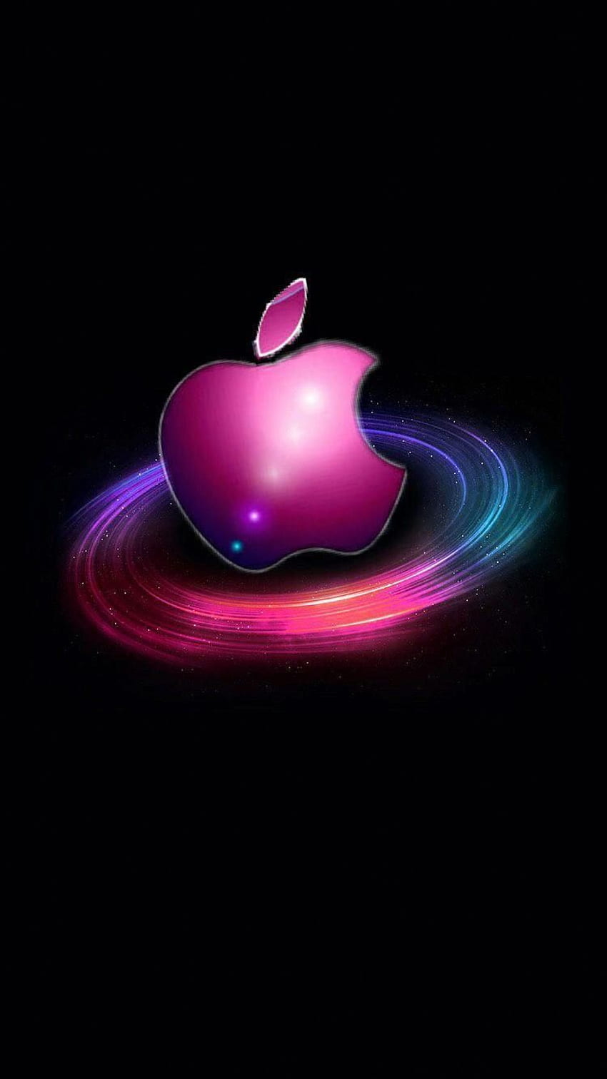 Hitam. Tema. . iPhone. Android. Apple , Apple iphone, layar utama iPhone, Pink dan Black Apple wallpaper ponsel HD