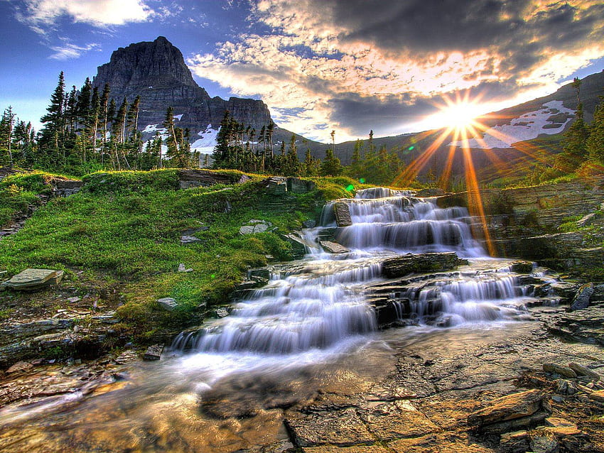 Landschaft, Flüsse, Wasserfälle HD-Hintergrundbild